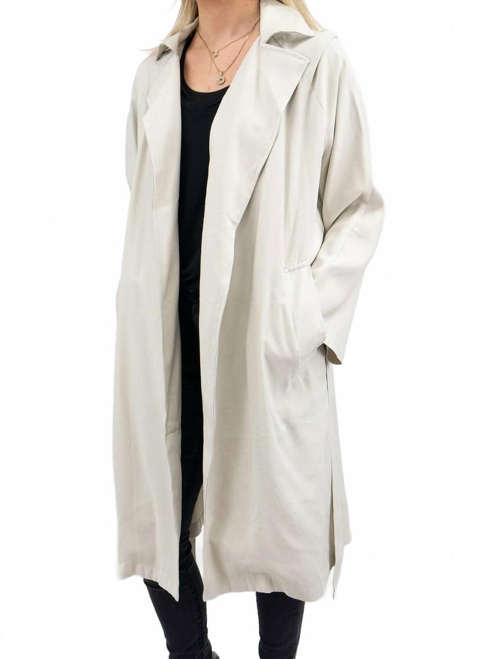 NEW FORE COLLECTION timeless trench coat in beige